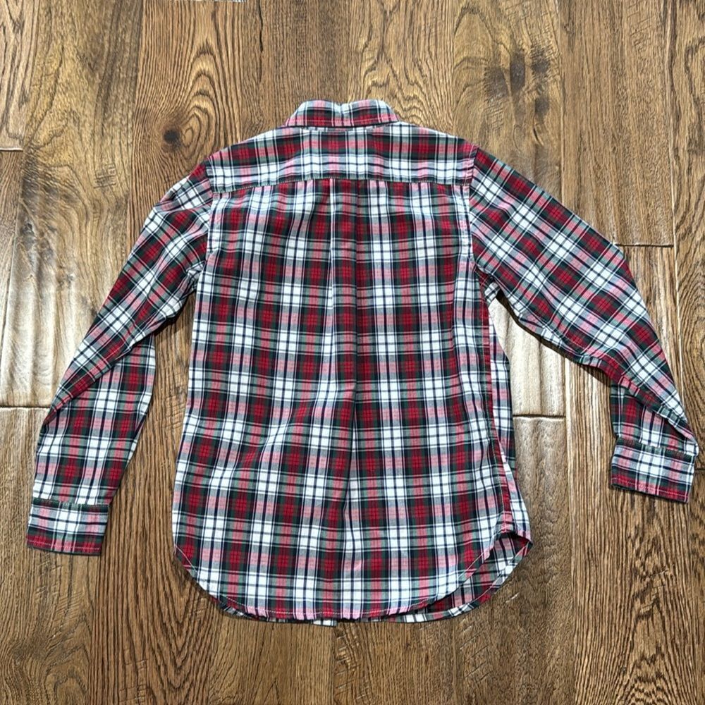 Boys Chaps button down. Red/navy/green Sz 7 - Picture 3 of 3